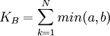  K_B = \sum_{k=1}^N min 
